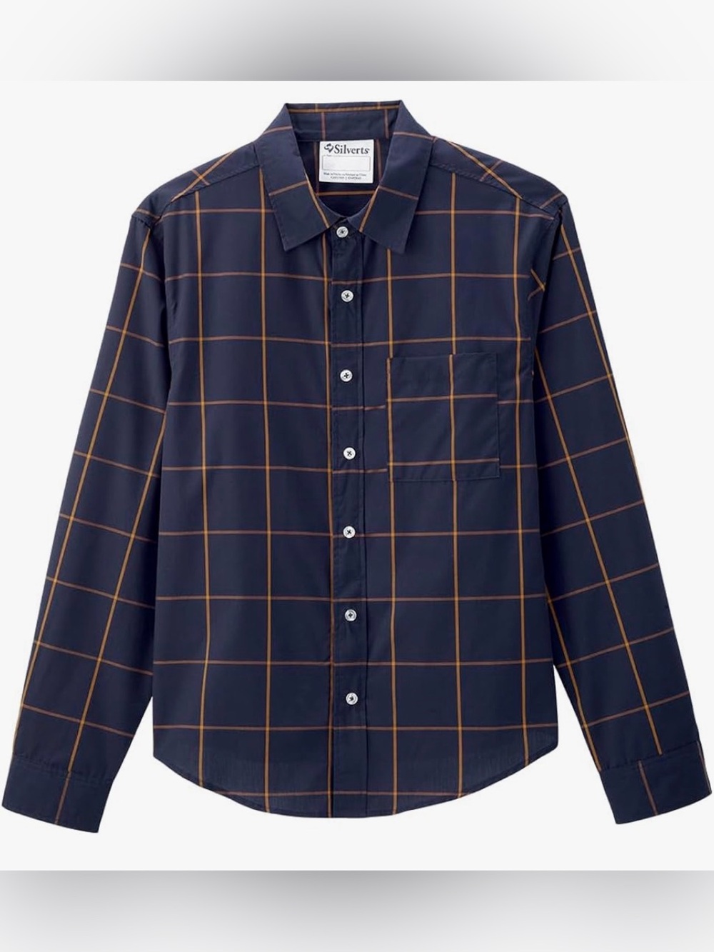 Men’s Silverts Self Dressing Assisted Magnetic Plaid Adaptive Shirt